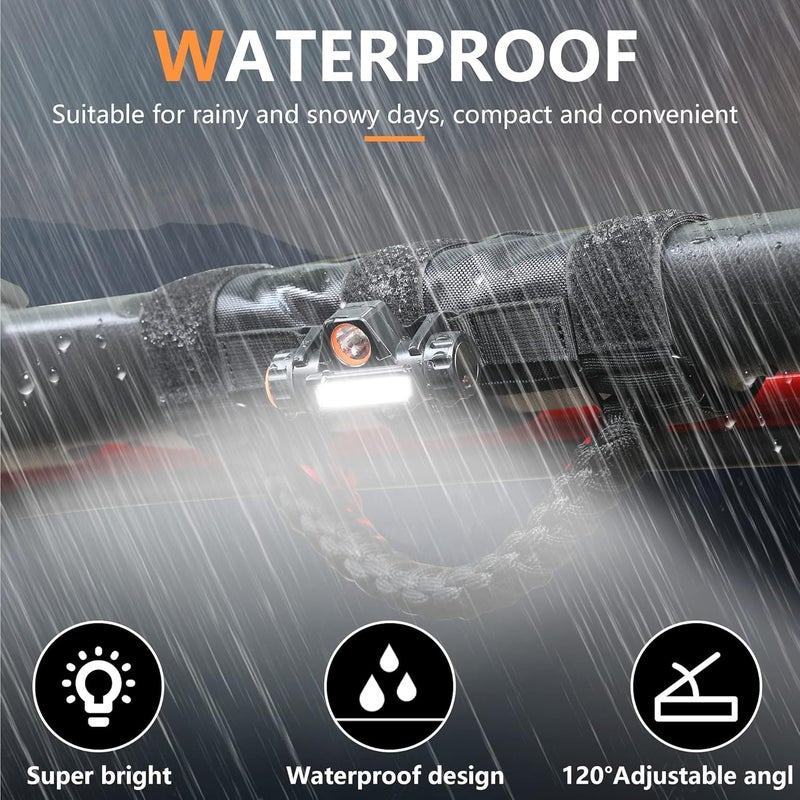 RERPRO Roll Bar Grab Handles with Dome Light for 1945-2025 Jeep Wrangler CJ YJ TJ JK JL Gladiator JT UTV Polaris RZR 2.0”-4.0” Roll Cage Paracord Grip Handle with Light Bar 2 Pack Black - Image 5